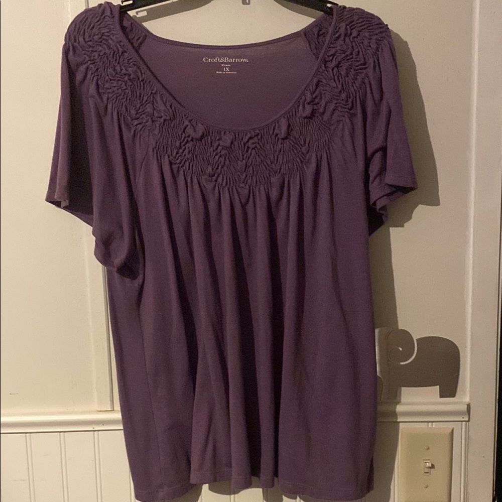 Croft & Barrow Women's Elegant Plum Blouse